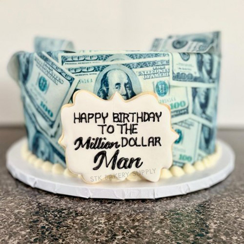 CAKE DECORATION EDIBLE WAFER DOLLAR 10CM(20PCS)(1X5)