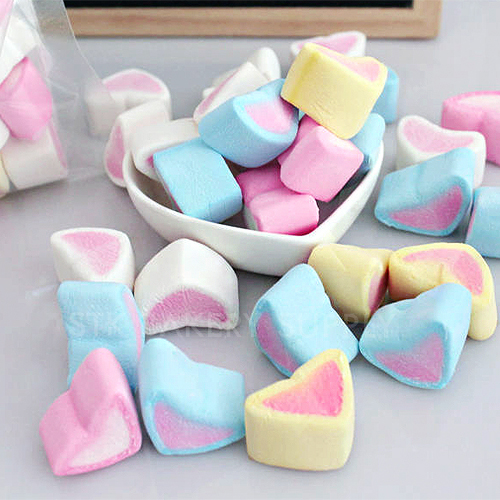 MARSHMALLOW MIX-COLOR HEART 1KG (1 x 5)