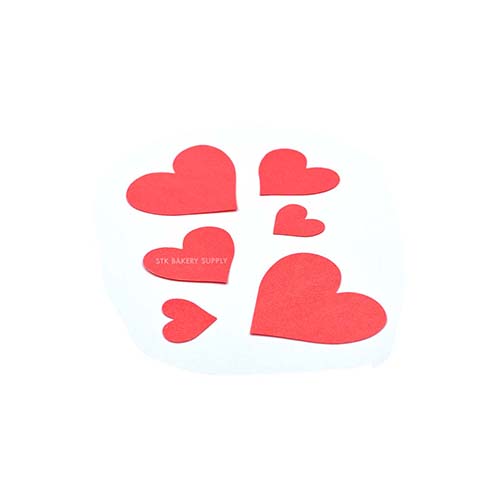 CAKE DECORATION EDIBLE WAFER HEART DESIGN