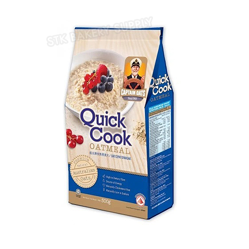 CAPTAIN OATS - QUICK COOK OATMEAL 500G(BLUE) (1X12)