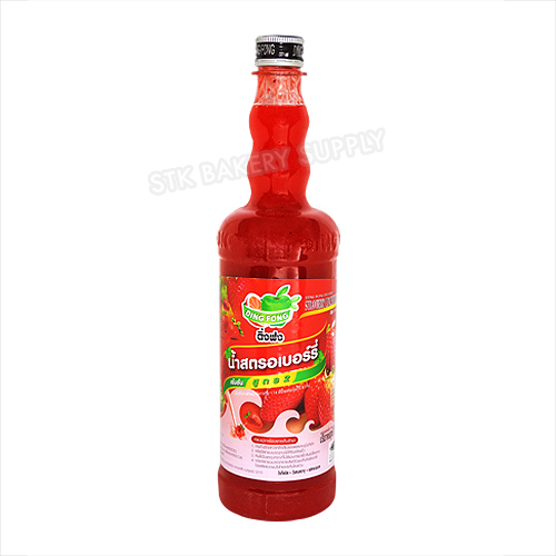 DING FONG JUICE STRAWBERRY SQUASH 1LIT (1 X 12 )