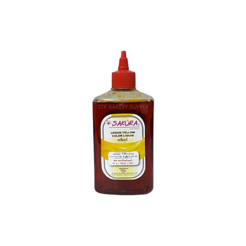 SAKURA FOOD COLOR LIQUID LEMON YELLOW 567G (1×12) 725LY0221