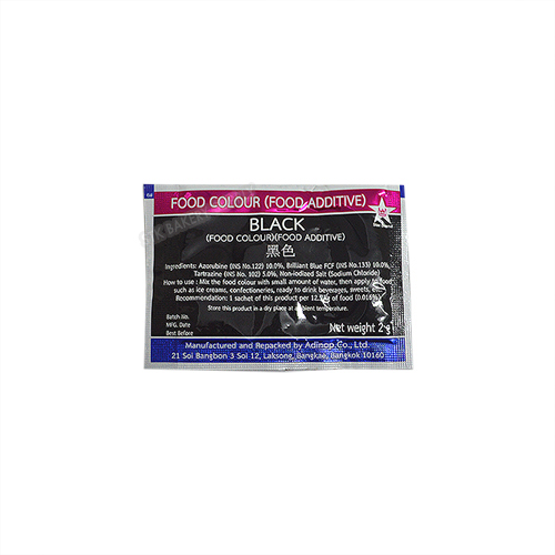 STAR  FOOD COLOUR - FOOD ADDITIVE BLACK 2G - 1PCS