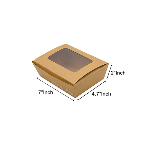 CAKE BOX KRAFT PAPER 120x180x50 MM 1000ML K-L3(BOX-00111) 10PC (1x30)