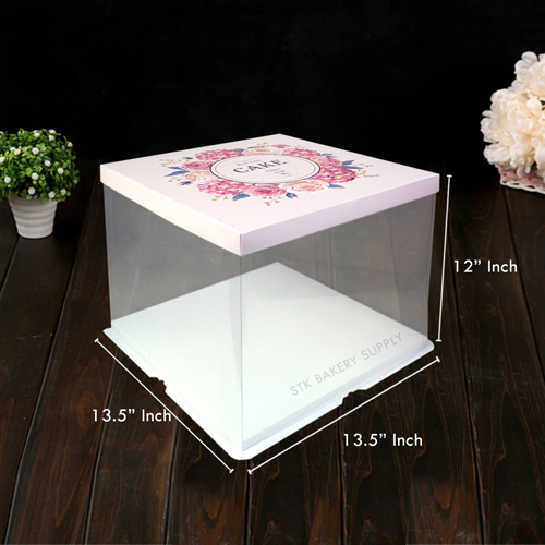 PLASTIC CAKE BOX TRANSPARENT (12&quot;CAKE) 35*35*31CM YJ2052-18 (1x50)