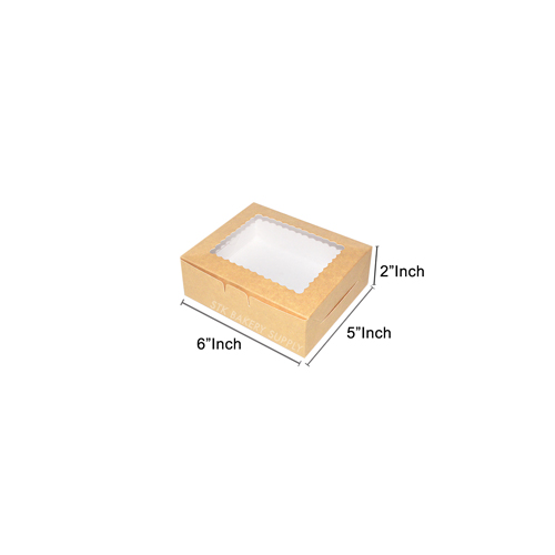 CAKE BOX KRAFT PAPER 120x150x50 MM K/W (BOX-00082) 1PC (1x300)