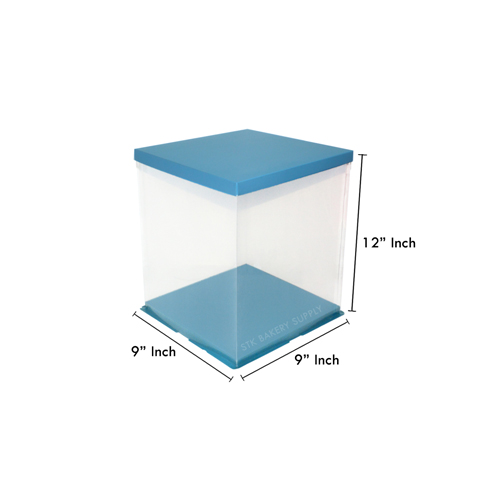 PLASTIC CAKE BOX TRANSPARENT (8" 3LAYER) 25.5x25.5x29.5CM