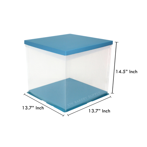 PLASTIC CAKE BOX TRANSPARENT 43x43x40CM