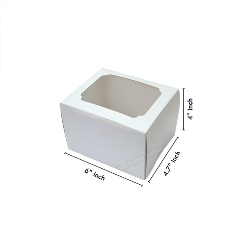 CUP CAKE BOX 2 HOLE 16x9x7.5CM (P-004) WS