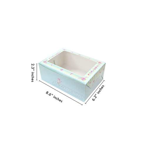 CUP CAKE BOX 6 HOLE 23.5*16*7.5CM (P-008) WS