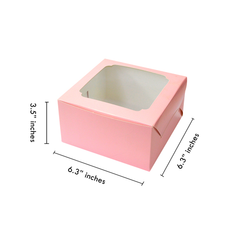 CUP CAKE BOX 4 HOLE 16x16x7.5CM (P-006) WS