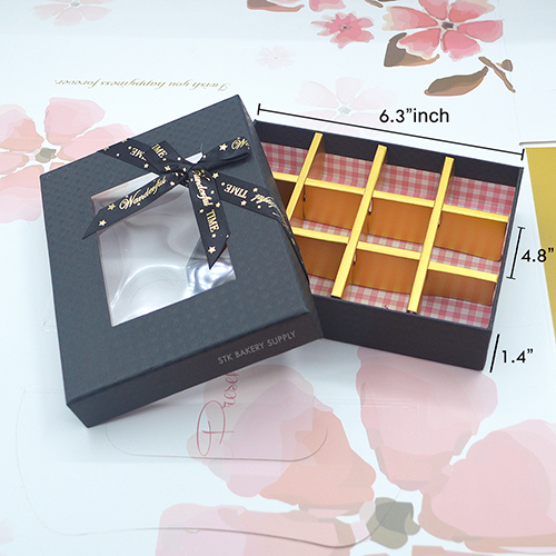 PAPER CHOCOLATE BOX 16x12.2x3.5CM 12'S 1PC