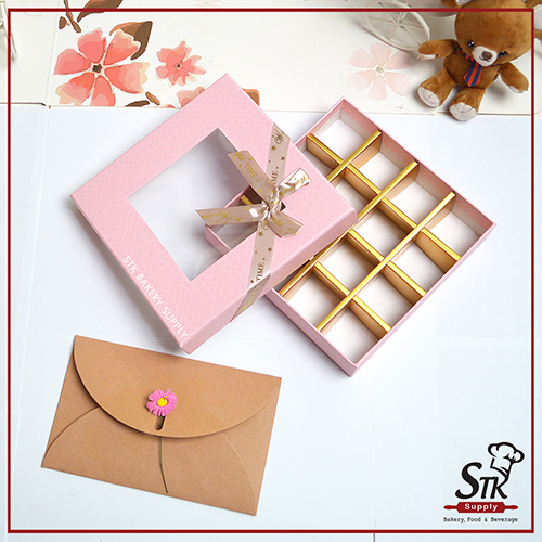 PAPER CHOCOLATE BOX 11.5 x7.5x4CM 16'S 1PC
