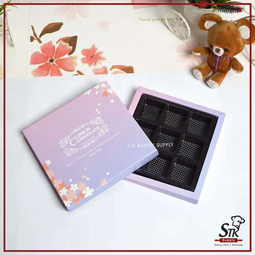 PRESENT CHOCOLATE BOX (SQUARE)  1PC
