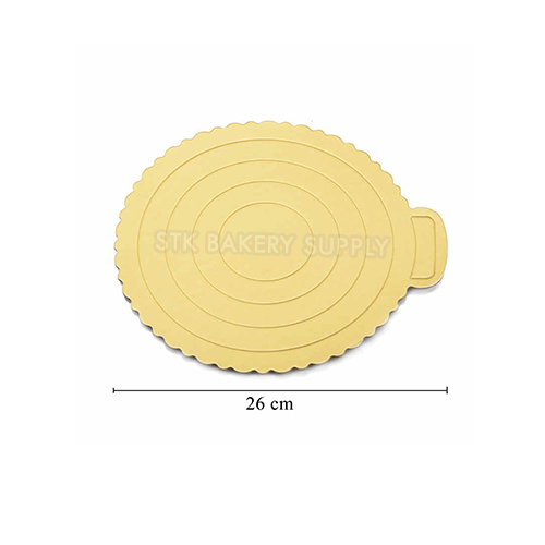CAKE BASE ROUND GOLD (8"CAKE) 24CM YJ2042-2 (1x300)