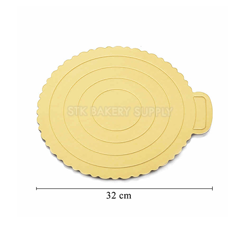 CAKE BASE ROUND GOLD (6&quot;CAKE) 19CM YJ2042-1 (1x300)