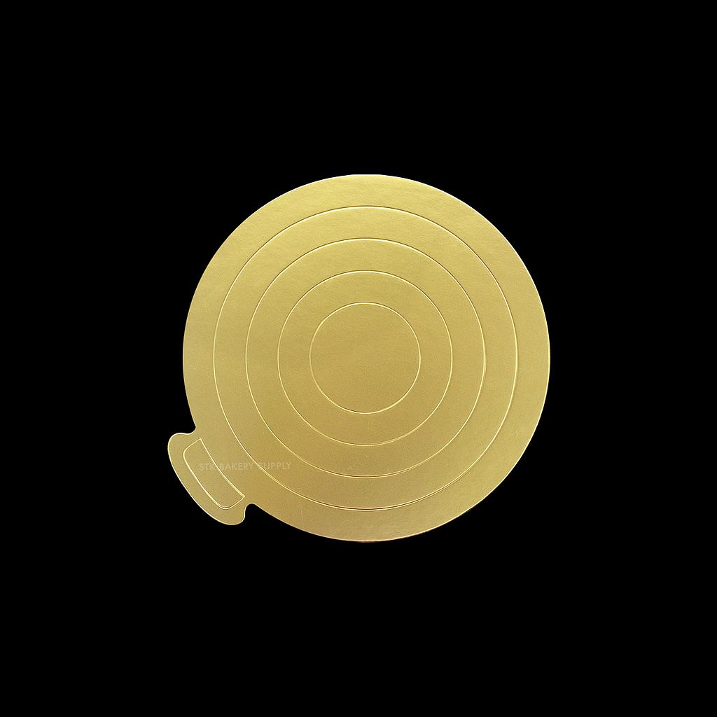 CAKE BASE GOLD ROUND HARD CARD 10INCH
