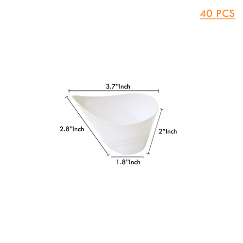MOUSSE CUP WHITE - DROP CH59 PS CUP 40 PCS(1 x 40 )