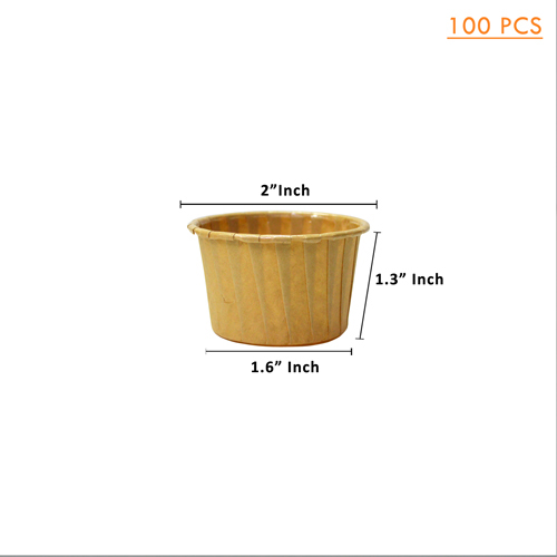 CUPCAKE PAPER CUP GOLD(5 x 6.5) CM,  49~50 PCS