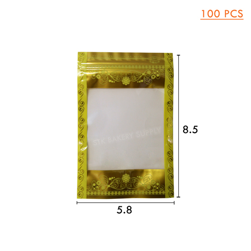 PLASTIC BAG WINDOW WITH ZIP 15*22*4CM (PK 4027) 100PC
