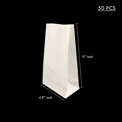 PAPER BAG WHITE F003 (12.5x23.5+4) (2280600131) 50pcs