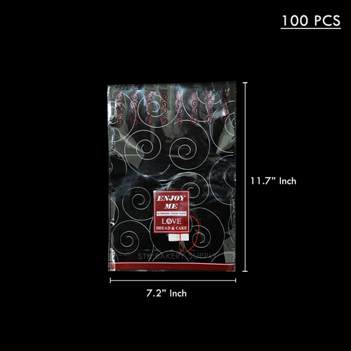 PLASTIC BAG BREAD &amp; CAKE HNO-5/HT-05 /Y-273(ENJOY ME) BAG (20 x30.5+ 3cm )CARD 100PCS