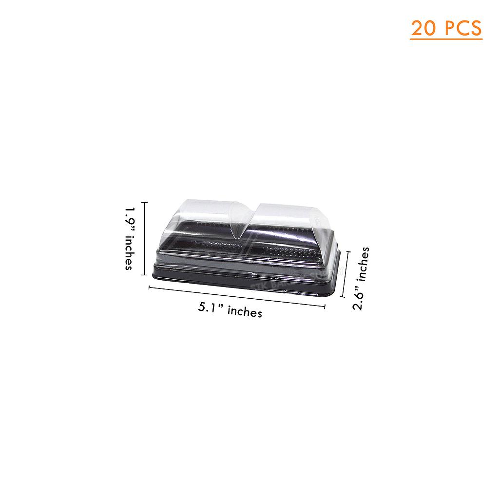 PLASTIC MOONCAKE BOX F72-2'S-130x68x48H (20PCS)(1x210)