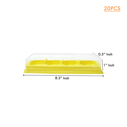 PLASTIC MOONCAKE BOX H-22 - 4'S-220 x 65 x 45H (20PCS)