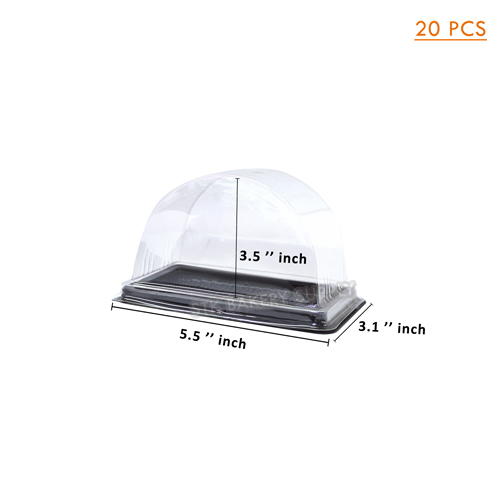 PLASTIC ROLL CAKE SLICE CAKE CUP B033/ZBO33 14*9*8 CM (20PC)