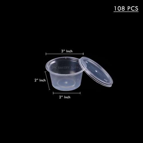 PLASTIC PUDDING CUP ROUND WITH LIP (TW-006,P6) 150ML 100~108PCS