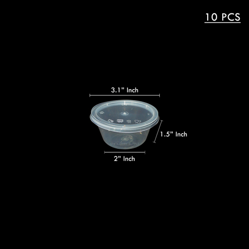 PLASTIC PUDDING CUP SMALL WITH LID (M S W-1) (12PCS)