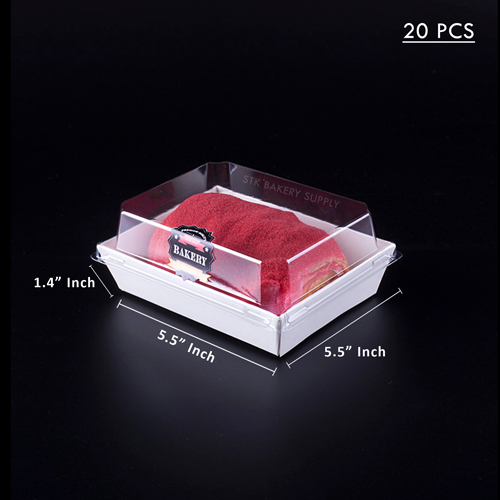 BREAD BOX WITH LID - SQUARE ZFH-01 10.5 x 10.5CM(BROWN,WHITE) (20 PCS) (1X50)