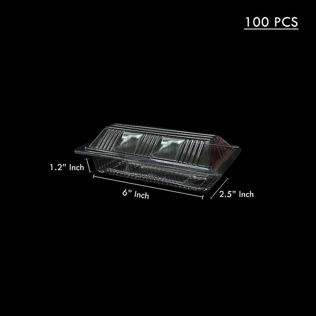 PLASTIC RECTANCULAR BOX TRANSPARENT 20X10CM  M11B ,95~100PCS