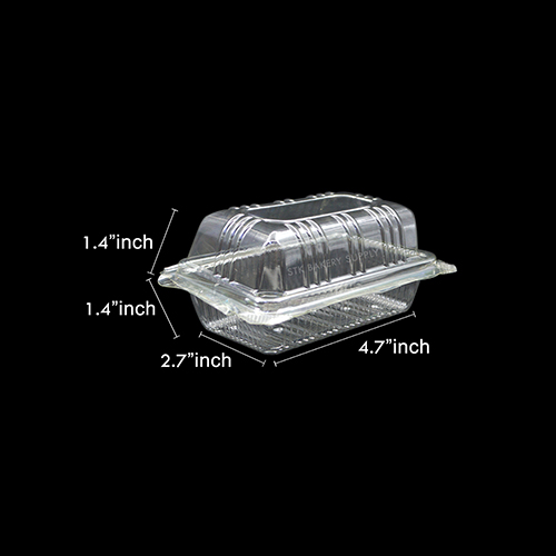 PLASTIC RECTANCULAR BOX TRANSPARENT 16.5X11X4CM (C-13 L) 50PCS