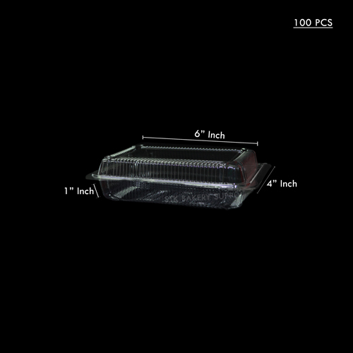 PLASTIC RECTANCULAR BOX TRANSPARENT 20X13CM M3A 95~100PCS (1 x 2500 )