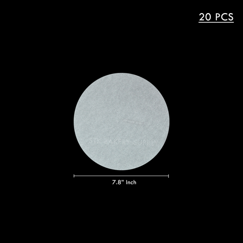 ROUND SILICON BAKING PAPER 8&quot; 200MM FB53703 20PCS