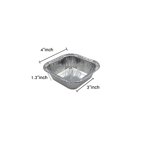 ALUMINIUM CUP - SQUARE (121x121)x(80x80)X36MM , 260ML SS-4016 10PCS (1 x 60)