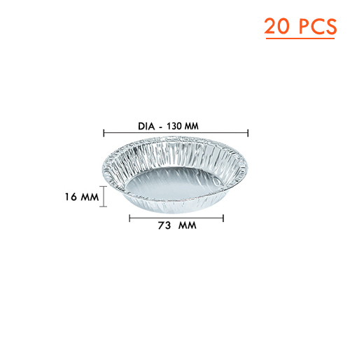 ALUMINIUM CUP-ROUND WITH LID-SS-3015,130 x 73 x 16 mm-80ml-20 pcs ( 1 x 45 ) WS