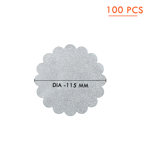 ALUMINIUM FLOWER CAKE BASE-SS F-1-11.5CM-100PCS( 1 x 40 ) WS