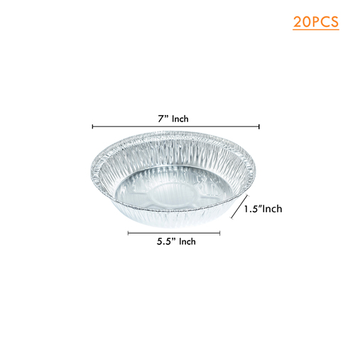 ALUMINIUM CUP - ROUND WITH LID 181 x 138 x 37 mm-560ml (2700) 20PCS (1 X 24)