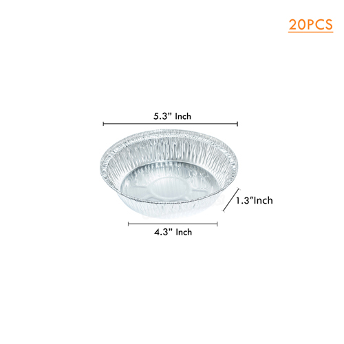 ALUMINIUM CUP - ROUND WITH LID 144 x 112 x 35 mm-400ml (1425) 20PCS (1 X 55)