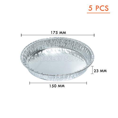 ALUMINIUM CUP - ROUND WITH LID (1076-1)SS-3007 175 x 150 x 28mm-400ml (1X40) WS