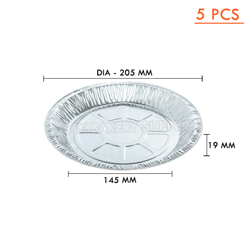 ALUMINIUM CUP - ROUND WITH LID (1079) SS-3009 205 x 145 x 19mm-400ml ( 1 X 50 ) WS