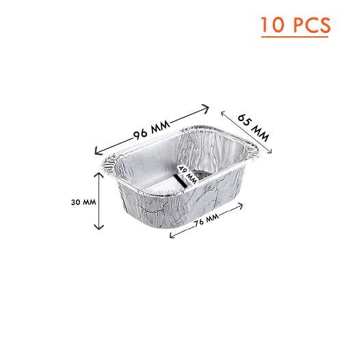 ALUMINIUM CUP - SQUARE WITH LID SS-4003 MARBLEWHITE (65*96)(49*76) (10PCS) (1 x 65) WS