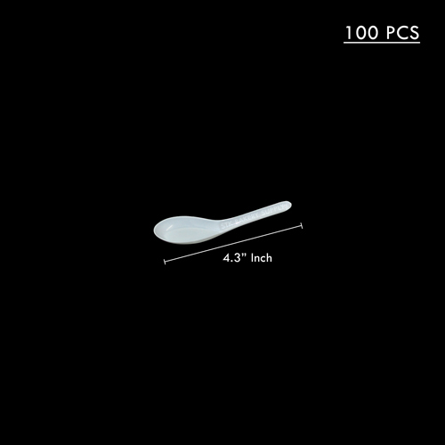 PLASTIC RICE SOUP SPOON SMALL 10CM (SS 103) 100PCS