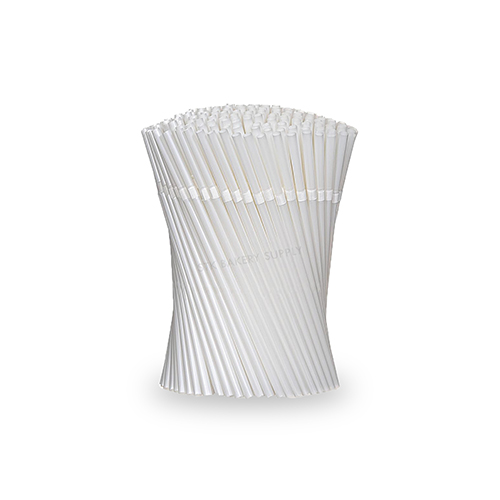 FLEXIBLE STRAW WITH BAG EFW  ,8"  95~100PC (WHITE  ) (1 X 60)
