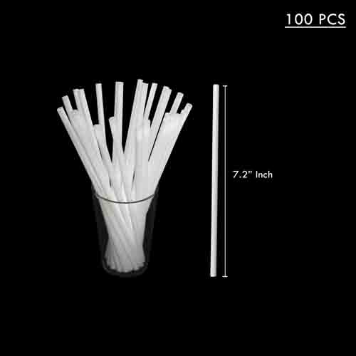 PAPER STRAW PIPE INDIVIDUAL PAPER WRAPPED(WHITE,BLACK)6*197MM 100PCS