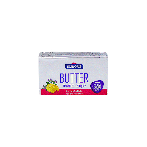 EMBORG UNSALTED BUTTER 200G ( 1 X 20 ) | STK Bakery Supply