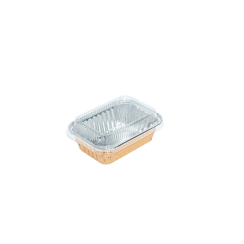 ALUMINIUM CUP-SQUARE WITH LID 10PCS, (1053-1)SS-4004 GOLD (75*105)x(50*80)x35mm,140ml (1X56)