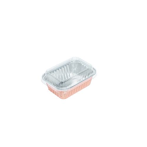 ALUMINIUM CUP-SQUARE WITH LID 10PCS,(0294-1)SS-4004 ROSEGOLD (75*105)x(50*80)x32mm,140ml (1 x 56)